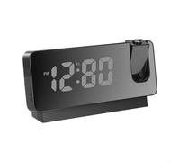 Innovador reloj despertador de proyección con alimentación USB y función de repetición, diseño elegante para cualquier espacio (negro)