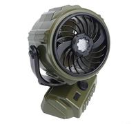 Innovador ventilador portátil de camping con uso multifuncional y fácil operación a través del control remoto (verde)