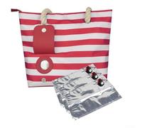 Innovadora bolsa térmica multiusos para vinos y aperitivos en tu próxima aventura al aire libre (rojo)