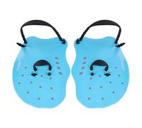 Innovadoras paletas de mano de silicona para niños, complemento ideal para cualquier nadador joven (azul)