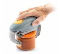 InnovaGoods® Abridor de tarros eléctrico Lloucan, Abridor de botes, accesorio de cocina, abrelatas automático para nuevos frascos sellados, abrelatas de manos libres menos esfuerzo para abrir (Gris)