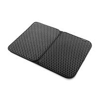 InnovaGoods - Alfombra Arenero Gatos Clikatt, Esterilla Plegable, Impermeable, Textura Suave, Facilita Limpieza, Capa Doble Panal de Abeja, Negro, 1 Unidad, EVA