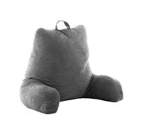 InnovaGoods Almohada de Lectura con Apoyabrazos Huggilow, Gris, 70 x 45 x 45 cm