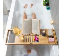 Innovagoods® bandeja bañera de bambu, bandeja baño extensible 70-10
