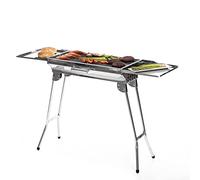 InnovaGoods® Barbacoa ExelQ, Barbacoa carbon portatil, parrilla barbacoa portatil, fácil y comodo traslado, Ideal para el ahorro de espacio, Acero inoxidable