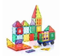 InnovaGoods® Bloques de Construcción Magnéticos 57 Piezas 3D Juguetes de Construcciones Magneticas Niños Juguetes Educativos Regalos para niños Mayores de 3 años (57 psc)