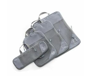 InnovaGoods® Bolsas de viaje, organizador maletas de viaje, bolsas para guardar ropa, organizador de maletas ideal para un máximo aprovechamiento del espacio. Apto para maleta de cabina. 4 Unidades.