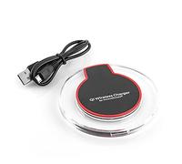 InnovaGoods - Cargador Inalámbrico Qi, Carga Rápida y Segura, Compatible con iPhone X/Samsung S21 Ultra/Xiaomi, LED Indicador, ABS, 5V-2A Input/5V-1A Output, para Smartphones con Carga por Inducción