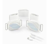 InnovaGoods - Cinturón Masajeador Vibratorio de Escultura Corporal, Efecto Adelgazante, Tonifica Músculos, Uso Versátil en Glúteos, Caderas, Abdomen, Blanco, M, ABS