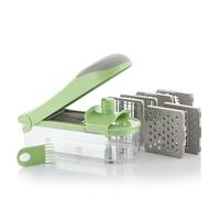 InnovaGoods® Cortador de Verdura, Mandolina de Cocina 7 en 1, Multifuncional Rallador y Mandolina de Acero Inoxidable, Accesorios Ralladores para Cocina, Picadora Manual