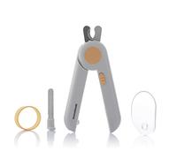 InnovaGoods® Cortauñas con LED para Mascotas Clipet, Lima de uñas extraíble integrada en el Mango, Corte Efectivo de Media Luna, Evita Grietas al Cortar, diseño Compacto y Ligero, Ideal para Mascotas