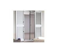 InnovaGoods Cortina Mosquitera | Mosquiteras de Ventana, Mosquitera Puerta, Malla Metalica, Cortinas para Puertas Exteriores, Negro, Blanco, Flores