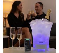 Innovagoods cubitera led con altavoz recargable, cubitera con luz led