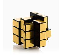 InnovaGoods® Cubo de rubik mágico 3D, cubo de rubik 3x3, rubik cube compacto , juguete educativo divertido, cubo rubik 3x3 para reducir estrés y ejercitar el cerebro, Color Dorado