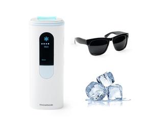 InnovaGoods® Depilación láser Función frío, dispositivos IPL depilación láser 5 niveles de energía y 2 Modos de uso, 999.999 Flashes, Max 11 J/cm, Depiladora Luz Pulsada para Piernas, Bikini, Axilas