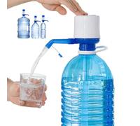 InnovaGoods Dispensador de Agua Universal, Dosificador Manual para Garrafas, Botellones, Barriles, Compatible para Botellas de 2,5/5/6,5/8 y 10L, con Adaptador de 3,8 y 4,8cm antigoteo. Blanco-Azul