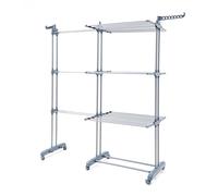 Innovagoods Dolver Xl Tendedero Plegable Vertical Extensible Con Ruedas Gris 141 X 179 X 65 Cm