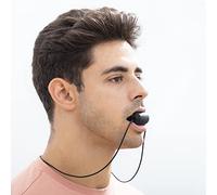InnovaGoods - Ejercitador de Mandíbula Jaggler, Fortalece Músculos Faciales, Tonifica Mandíbula, Uso Sencillo, Silicona Antideslizante, Negro, Pequeño