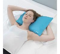 InnovaGoods® Enfriador de almohadas, cojín refrescante rellenable REFRISH efecto frío, ideal para un mejor descanso, aliviar migrañas, menopausia, sofocos. Color Azul-Gris (52x35cm)