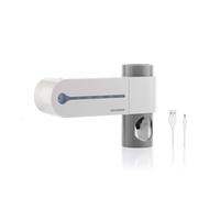 InnovaGoods - Esterilizador UV de Cepillos Dentales con Soporte y Dispensador de Dentífrico Smiluv