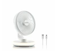 Innovagoods Fanled Ventilador de Escritorio Recargable con LED 4000mAh