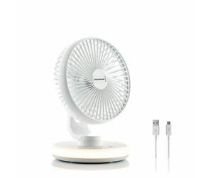 Innovagoods Fanled Ventilador de Escritorio Recargable con LED 4000mAh