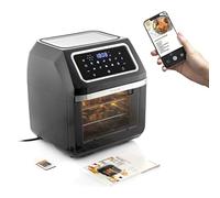 InnovaGoods® Freidora de aire sin Aceite 12L, 1800W con con 8 Accesorios,10 programas, pantalla táctil, temporizador, Horno Aire Caliente con ventana y luz interior +100 recetas en ES.