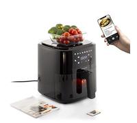 InnovaGoods® Freidora sin Aceite 5L, air fryer 1500W con +100 recetas en Español, freidora aire con báscula integrada, 8 programas, pantalla táctil, ventana, temporizador y flujo de aire 360°