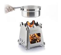 InnovaGoods® Hornillo de Acero Desmontable para Acampada Flamet, Cocina al Aire Libre de Forma rápida y Sencilla, diseño Compacto y Ligero, Ideal para Acampar