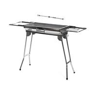 Innovagoods Ig827779 Pack Barbacoa Plegable De Acero Inoxidable Para Carbón Y Encendedor Eléctrico Recargable Y Flexible Ø1,7 X 26,5 Cm Gris