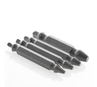 InnovaGoods – Juego de 4 brocas para extraer tornillos dañados, acero templado 60 HRC, 4–24 mm