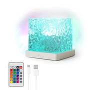 InnovaGoods® Lampara Aurora Boreal, Luz Nocturna Infantil 16 colores, 7 intensidades, 4 secuencias, Lamparas de Mesita de Noche Autonomía 190min Proyector Estrellas Techo Adultos con mando a distancia