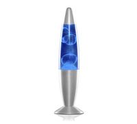 InnovaGoods® Lampara de Lava, Lámpara de Lava Relajante, Lamparas de mesita de noche, Funciona con una bombilla R39 de 25W, ideal para habitación, Salón, Sala de estar. (Color Azul)