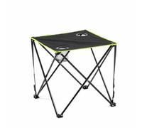 InnovaGoods Ligera, Camping con Bolsa de Transporte, Plegable con 2 portavasos, Mesa portátil para Exterior Ideal para picnics, acampadas, jardín, Playa, Poliéster, Negro, 8435527826529