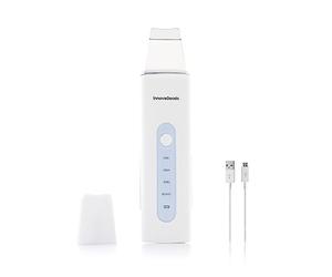 InnovaGoods® Limpiador Facial Ultrasónico 4 en 1, Puntos Negros, Skin Scrubber, Skincare Electrico Para Peeling, Limpieza Profunda, Mejora la Absorción de Minerales