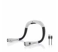 InnovaGoods® luz Lectura Recargable, lampara Lectura 3 Niveles de Intensidad y 3 Colores de iluminación, luz Lectura Estilo Manos Libres, Flexible y Adaptable Ideal para Leer Libros en la Cama.