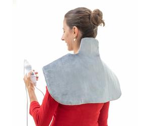 InnovaGoods® Manta Electrica para Cuello y Hombros, Manta Calefactora en Seco y Húmedo para Espalda, Cuello, Hombros, Manta eléctrica con Mando de control, Alivio, descanso, relajación.