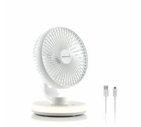 Innovagoods Fanled Ventilador de Escritorio Recargable con LED 4000mAh