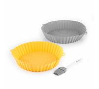 Innovagoods Mollicon Cestas de Silicona con Pincel para Freidoras de Aire 2 Unidades