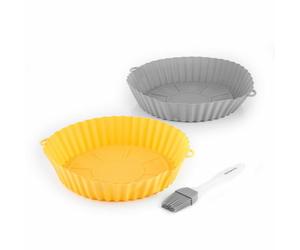 Innovagoods Mollicon Cestas de Silicona con Pincel para Freidoras de Aire 2 Unidades