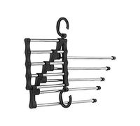 InnovaGoods Percha Múltiple para Pantalones 5 en 1 Hanglite, Negro, 47 x 18 x 6 cm