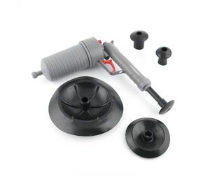 InnovaGoods® Pistola desatascadora de aire comprimido universal con adaptadores Klingun, desatasca tuberías y desagües, diseño compacto y ligero, ideal para el hogar