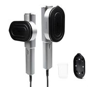 InnovaGoods® Plancha vertical vapor de viaje 2 en 1, Plancha vapor 1200W, calentamiento rápido, Vapor Continuo 10g/min, depósito extraíble 100ml, pantalla digital, antiadherente, Incluye vaso medidor