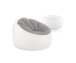 InnovaGoods® Puff Hinchable Exterior + Sillon con LED Multicolor, Resistente al Agua, Incluye Parche de reparación y Mando a Distancia, Sofa Ideal para Camping, Piscina, Interior y jardín