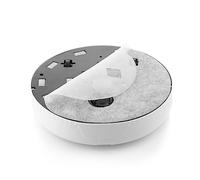 InnovaGoods® Recambios de Mopa para Robots de Limpieza, Material de Microfibra, Diseño Adaptable, Color Blanco, Diseño Ultrafino, Incluye Pack de 50 uds, Medidas Aprox.: Ø 23 cm.
