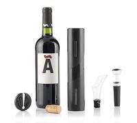 InnovaGoods® Sacacorchos de Aire a Presión Dewino, Fácil Uso, Portátil Funciona con Pilas, Incluye Cortacápsulas, Aireador y Tapón de Vacío, Eléctrico, 4 pcs, ABS