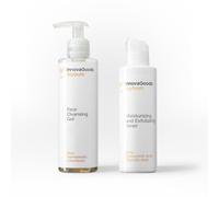 InnovaGoods® Set de cuidado facial con Arroz, x1 gel limpiador facial hidrata, calma e ilumina, x1 Tónico Facial Equilibra el PH de la piel y potencia la absorción de activos, para todo tipo de piel