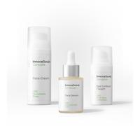 InnovaGoods® Set de cuidado facial con CBD, x1 sérum facial, x1 contorno de ojos, x1 crema facial hidratante Ilumina, nutre e hidrata. Propiedades relajantes y calmantes para piel sensible