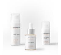 InnovaGoods® Set de cuidado facial con Kombucha, x1 sérum facial, x1 contorno de ojos, x1 crema facial hidratante mejora la elasticidad de la piel nutre, suaviza, aporta flexibilidad todo tipo de piel