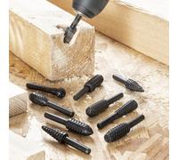 InnovaGoods® Set de fresas para taladro Driwills (10 unidades), perfora diversos materiales de forma rápida y fácil, con fresas de diferentes formas y tamaños, ideal para el bricolaje, construcción